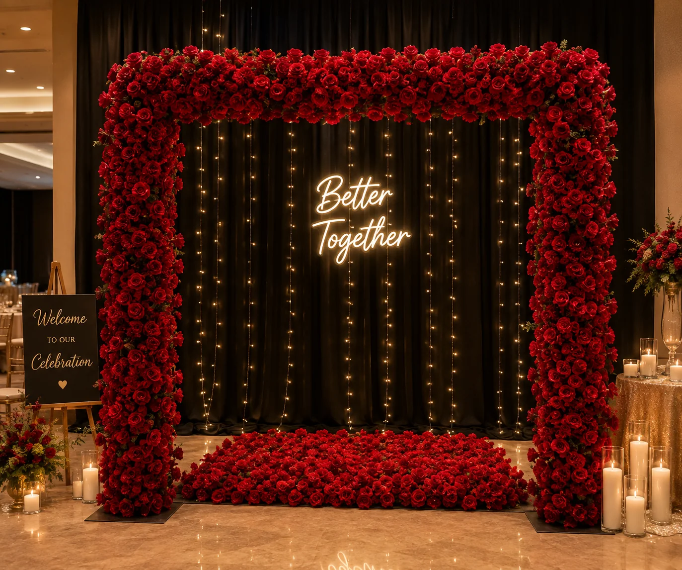 Confirmation floral backdrop